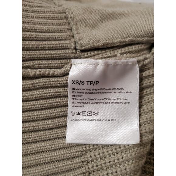 Lululemon Cashlu Sweater Wrap Cardigan Womens XS/S Cashmere Sage Green Pockets - Picture 11 of 12